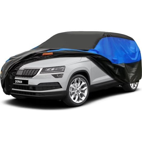 Autoabdeckung wasserdicht atmungsaktiv für Skoda Karoq (2017-2024) Schwarz Blau (1/5)