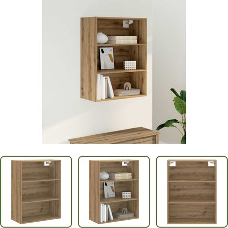 vidaXL Armoire chêne - Armoire murale suspendue chêne artisanal 69,5x32,5x90 cm (1/5)