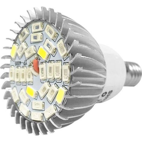 2 ampoules LED 28W à spectre complet pour la croissance des plantes et des fleurs, 110V (Culot : E14) (1/4)