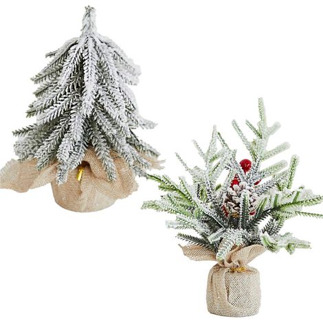 Jeffergarden Sapin de Noël de bureau, petit sapin décoratif réaliste, idéal pour décorer votre maison pendant les fêtes.-DOU