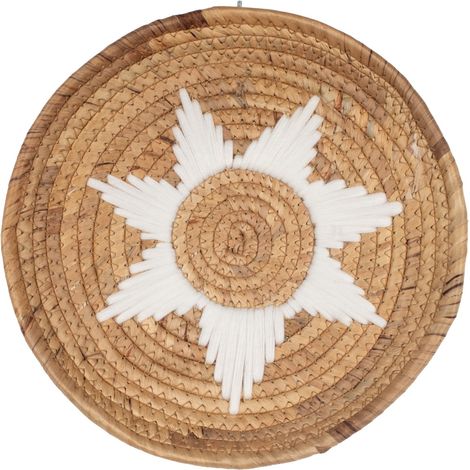Decorazione murale in giacinto d'acqua con motivo floreale naturale