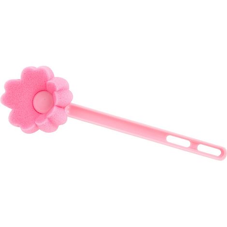 Brosse Éponge à Tasses Rose Double Face Nettoyage Bouteilles Verre Anti-rayures Matériau Doux Absorbant (1/5)