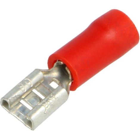 Connecteur plat 4.8mm 0.8mm femelle 0.25-1.5mm2 rouge x10