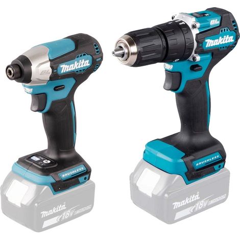 Makita 18v DLX2414 Brushless Kit DHP487 Hammer Drill DTD157 Impact Driver Bare (1/5)