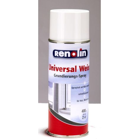 6x 400ml Dose Universal-Grundierungspray Holz Metall 12m² weiß weiss