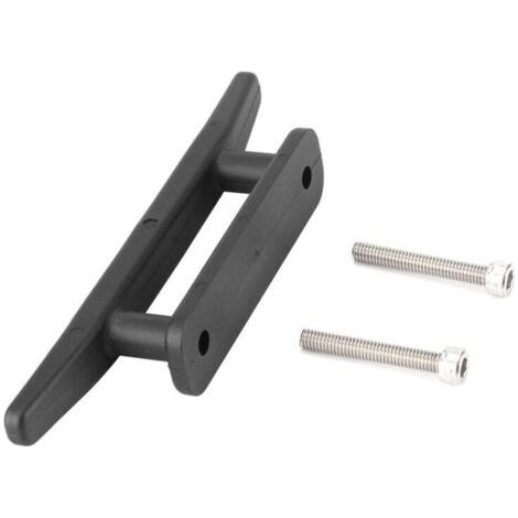 Taquet amarrage,Taquet Bateau,Tbe 6.5" Taquet d'amarrage Taquet Replacement pour Bateau canot mouillage Pont Nylon Noir, 2 Trous Base Anchor Ouvert avec vis