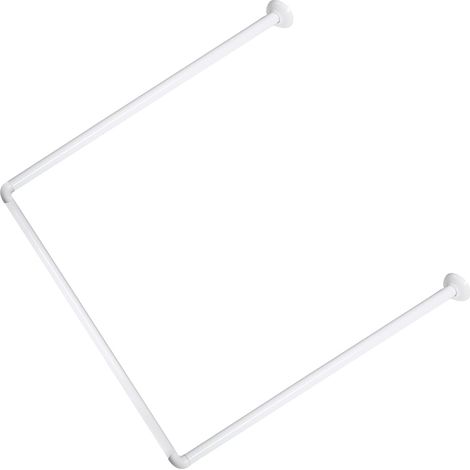 Tubo quadrato tende doccia 3 lati bianco 80x80x80 alluminio bastone doccia vasca (1/2)
