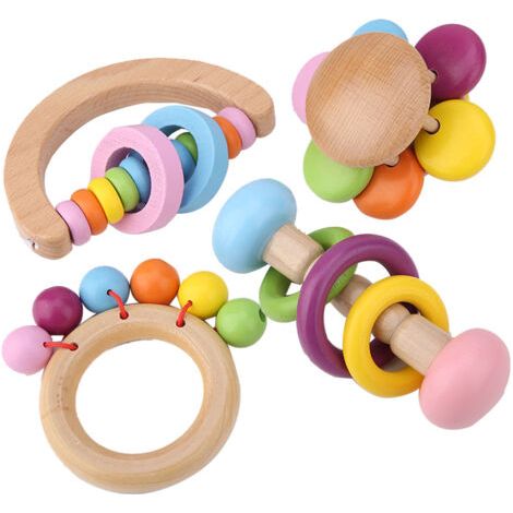 4 pièces perroquet jouet oiseau jouets à mcher suspendus en bois jouet perroquet jouant ensemble de jouets