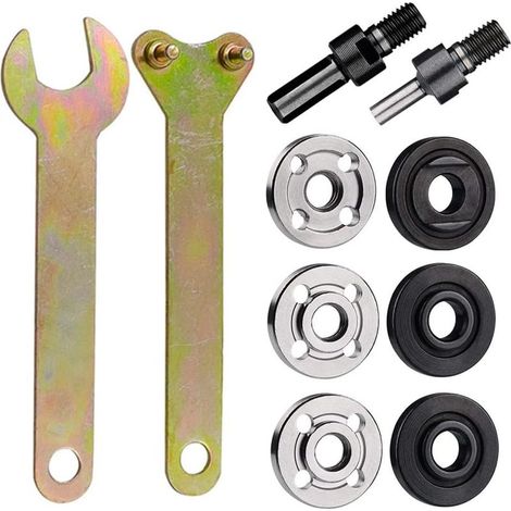 Kit convertisseur perceuse-meuleuse : tige de conversion de 6 mm et 10 mm avec clé et adaptateur de mandrin pour le ponçage et le meulage. (1/5)