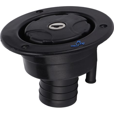 Orifice de remplissage d'eau par gravité pour caravane, camping-car et VR, avec 2 clés, trappe d'entrée de réservoir, pièce de rechange, noir, compatible camping et van. (1/5)