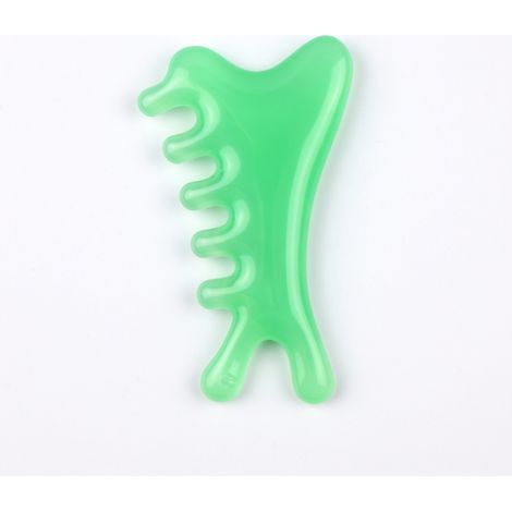 Peigne de massage gua sha vert petit massage (1/5)