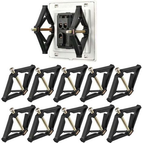 Strumenti per la riparazione di scatole di derivazione, 86 mm, confezione da 10, montaggio a parete, scatola, strumenti di riparazione, tipo interruttore, cassette, staffa di riparazione per la ripara