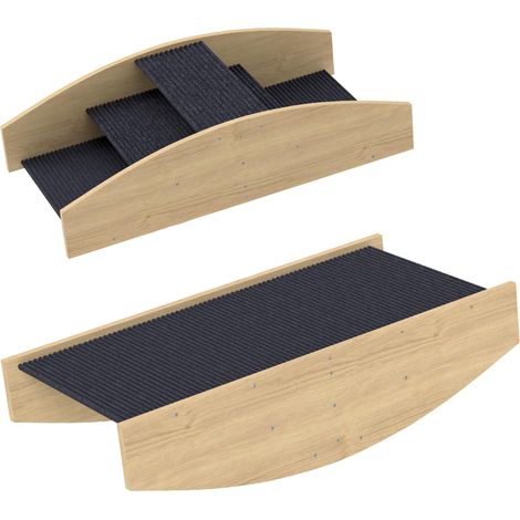 Balançoire 2 en 1 pour chien, en bois naturel, idéale pour l'agilité des chiens de petite et moyenne taille (moins de 15 kg). Dimensions : 80 x 39 (1/5)