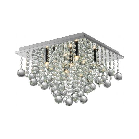 Zumaline RANGEL Plafoniera in cristallo, argento, 5x G9