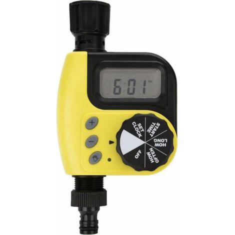 Minuteur arrosage automatique électronique programmable – Étanche écran LCD, électrovanne – Robinet et tuyau – Parterres extérieurs (1/5)
