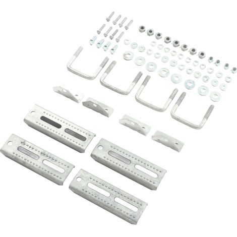 Kit de support pivotant de 8 po avec boulons en U galvanisés et hauteur réglable pour traverse de remorque de bateau de 2 po x 3 po (1/5)