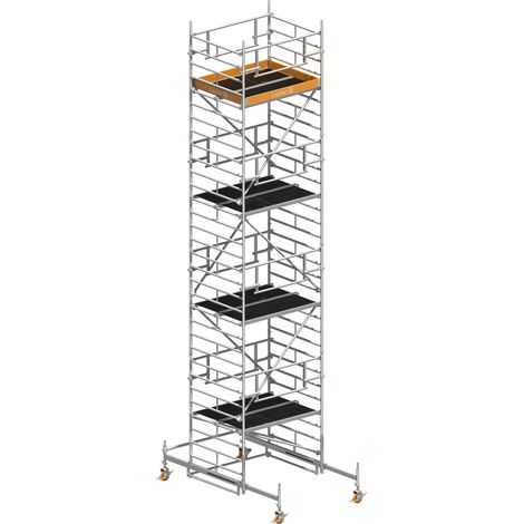 Layher Rollgerüst Uni Kompakt P2 Safety Plus mit Doppelgeländer 9,38m AH (1/3)