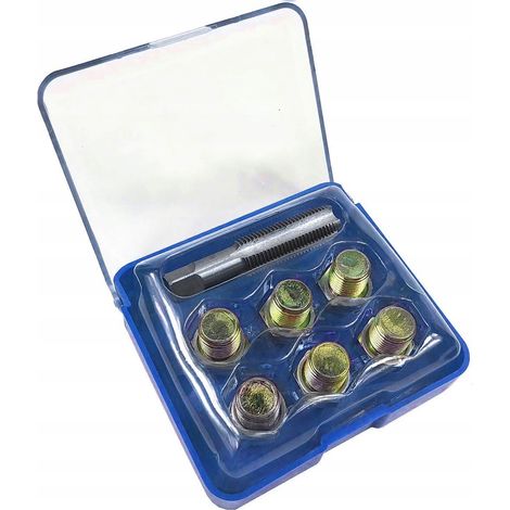 Kit di riparazione filettatura tappo coppa olio M15x1.5 7 pezzi