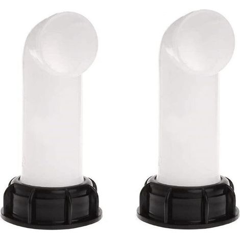 Bec de Vidange avec Ecrou IBC, 2Pcs Buse de Réservoir d'eau Raccord, Vanne Cuve a Eau, IBC Rallonge de Cuve pour Réservoirs D'eau IBC, Irrigation Agricole, Pipelines, 60MM (1/4)