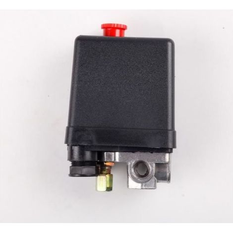 1 pressostato per compressore aria a membrana meccanica, 4 porte femminile, regolabile da 3 a 10 bar, grado di protezione IP44, uso industriale (1/5)