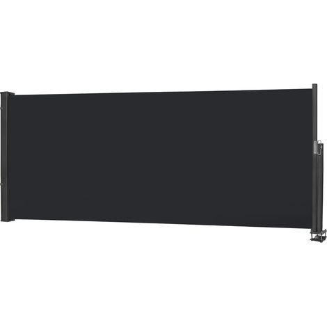 Froadp Ausziehbar Seitenmarkise 140x300cm Einseitig Sichtschutz Markisen Windschutz Gartenmarkise Seitenrollo Paravents für Balkon Terrasse Privatsphäre Dunkelgrau (1/5)
