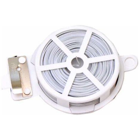 Lien de fixation en métal polyvalent de 50 m, Pour cuisine, bricolage, Attaches, Sac alimentaire, Sac de congélation, Bande d’attache 1pcs blanc