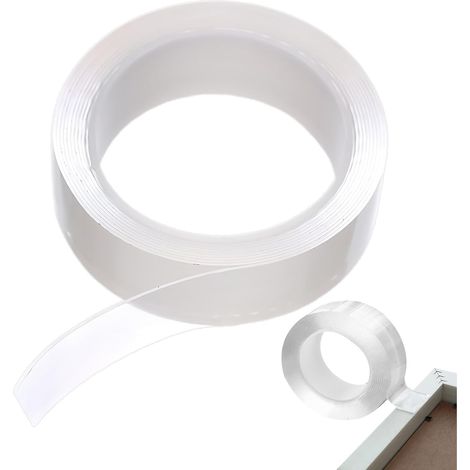 Ruban Adhésif Double Face Nano,Bandes Adhésives Pour Fils Électriques - Ruban de Fixation Sans Trace Pour Appartement Bureau Petite Entreprise Salle de Bain Cuisine Bureau Tableau de Bord (1/5)