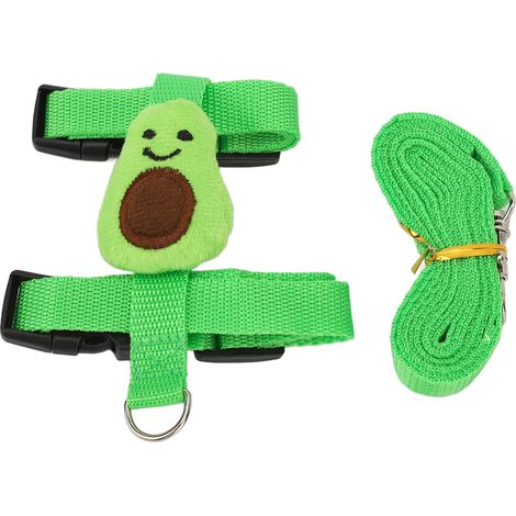 Harnais et laisse en nylon pour animal, réglable, sangle thoracique, lapin, chinchilla, promenade, taille S (1/5)