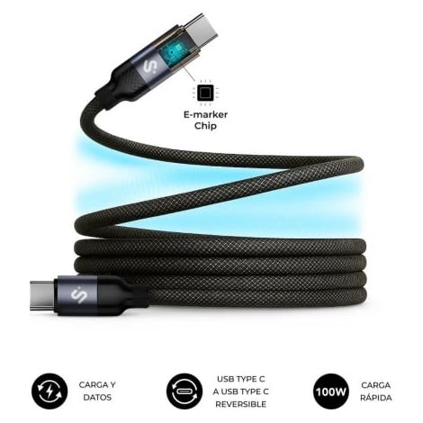 SUBBLIM CABLE POWERMAG LED 100W C-C 2M