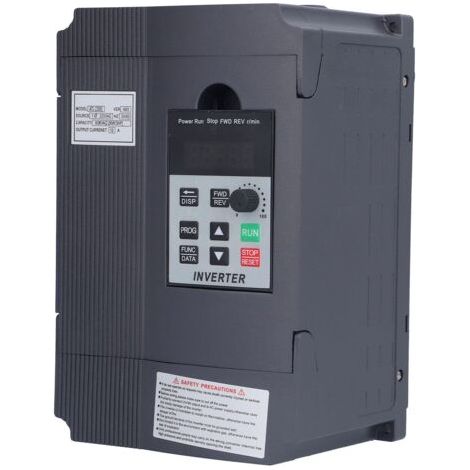 DEESSE SHOP-AT1-2200S Convertisseur de Fréquence VFD 2.2kW, Entrée DC220V, Sortie Triphasé 0-380V, Régulateur de Vitesse Universel VFD, pour Moteur, Machine CNC, Ventilateur (1/5)