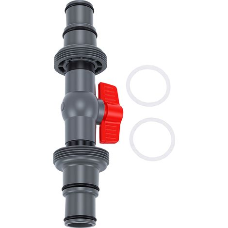Adaptateur de tuyau de pompe de piscine, raccord droit de 1.5 pouces à droit avec vanne de contrôle de débit, matériau PP scellé et étanche (1/5)