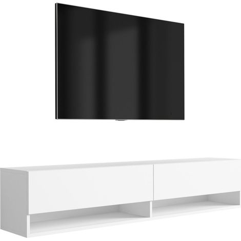 Meuble TV : Blanc Mat, 170 × 32 × 34 cm (1/5)
