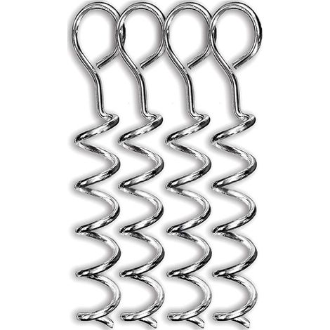 clavos para acampar, accesorios para acampar, correa de metal, poste en espiral, ancla en espiral para carpa de alta resistencia, ancla de hierro para perros