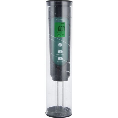 4Pin Integrated Sensor EC+Temperature Humidity Soil Detector Tester Meter for Garden(Back Light YY-1000)
