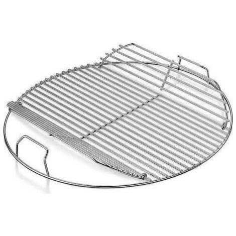 Grille de barbecue ronde, en acier inoxydable, adaptée à la cuisson au charbon de bois/gaz, sur les terrasses et dans les jardins, 54,554,5 cm, style 1