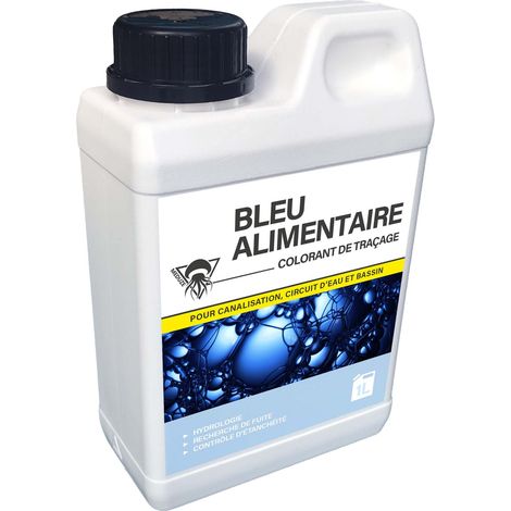 Colorant alimentaire bleu 1L – Prêt à l'emploi pour contrôle d'évacuation et détection de fuites – Sécurisé pour eau potable (1/5)
