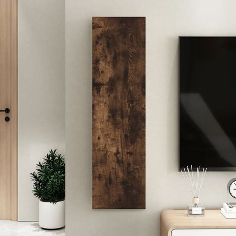 Meuble TV mural pour Salon - Armoire TV Moderne Chêne fumé 30,5x30x110 cm BV394786 - BonneVie (1/5)