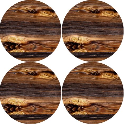 Juego de 4 manteles individuales redondos para mesas 4D, 33 cm - madera  Fieltro ecológico, impresión HD, lavable a 40 °C, Bertoni (1/5)