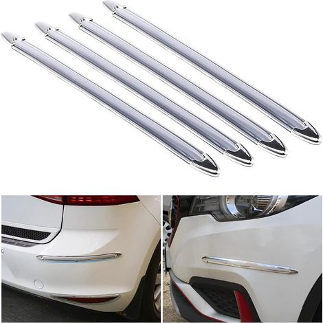4Pcs Universel Caoutchouc Anticollision Voiture Coin Bumper Anti-Rayures Autocollant, Bande Décorative pour Arc de Roue Arrière de Voiture, Garniture Anticollision Autocollants pour Voiture Coin (1/5)