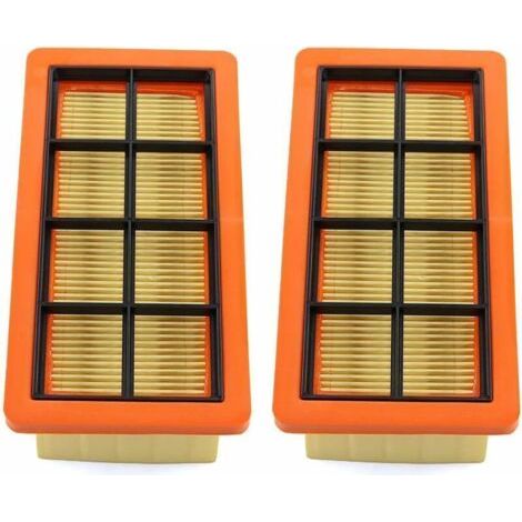 DTEKGAZ - Set mit 2 flachen Faltenfiltern für Kärcher Eschensauger 6.415-953.0 AD2 AD3 AD4 Premium AD 3.000, AD 3.200 Staubreinigungsfilter Staubsaugerfilter