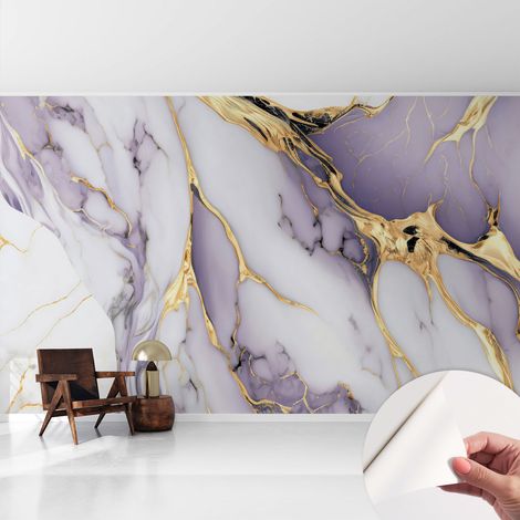 Carta da parati autoadesiva - Fotomurale adesivo - design elegante - stile moderno - Marmo astratto 416x254 cm (1/5)