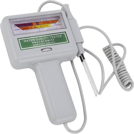 Testeur de pH portable Compteur de chlore Piscine Spa Moniteur de qualité de l'eau Testeur Test Ph de l'eau et niveau de chlore pour piscine et spa (1/5)