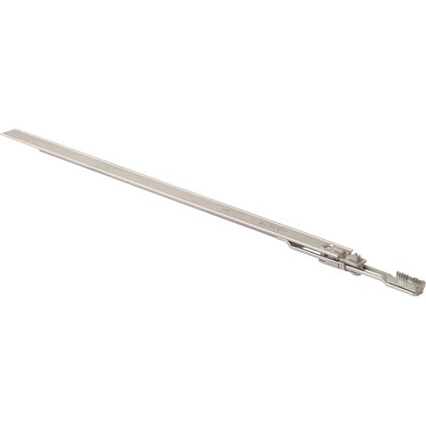 Allonge de crémone recoupable 205mm à 330mm – Type de verrouillage sans galet – Raccordable par crémaillère – Finition Roto Sil