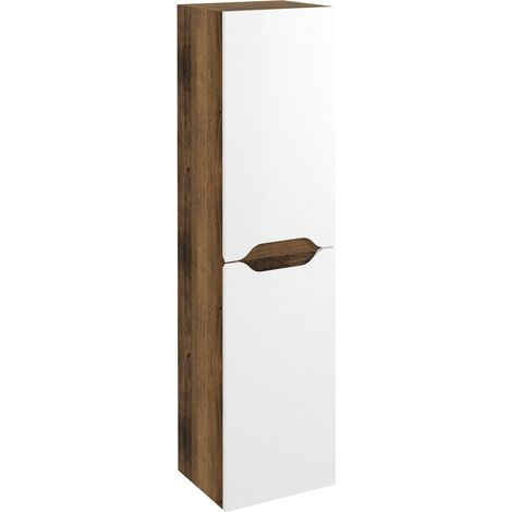 WAVE Meuble de rangement haut 35x140x30cm, blanc/chêne Collingwood (1/4)