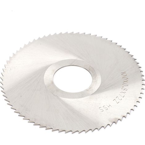 72-Zahn-Kreissägeblatt aus Hochgeschwindigkeitsstahl (100 x 0,8 mm) zum Schneiden von Stahl, Aluminium, Holz und Kunststoff.