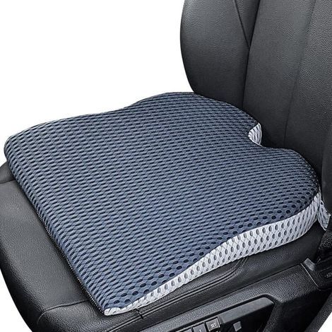 Triangular seat cushion for car, truck, office chair or wheelchair - Memory foam seat cushion to relieve sciatic and coccyx pain, Grey (1/5)