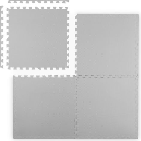 Tappetino puzzle grande in schiuma Ricokids 60x60 cm 4 pezzi grigio (1/5)