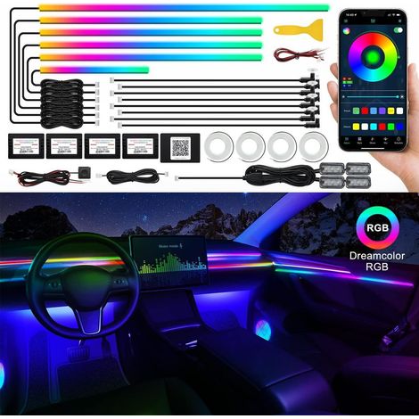 Auto LED Innenbeleuchtung RGB Dreamcolor mit App-Steuerung und Musikfunktion (1/5)
