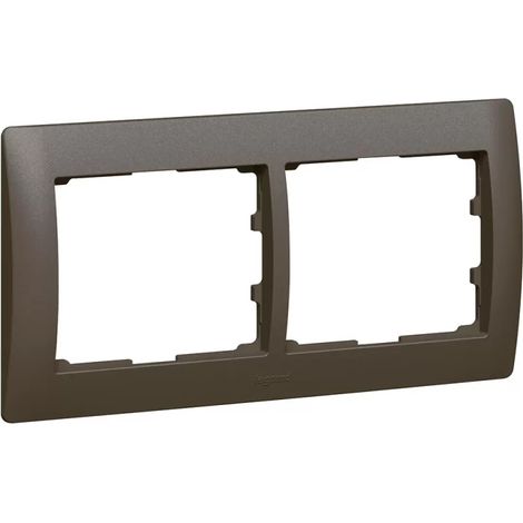 Legrand Rahmen 2-fach waagerecht Galea dark bronze 771202 (1/2)