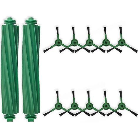 Pièces détachées pour aspirateur combiné iRobot Roomba 205 / Plus 405 / Plus 505 : rouleau principal et brosses latérales. (1/5)